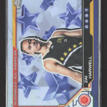 2025 Topps Chrome McDonald's All American Zai Harwell #43 Refractor
