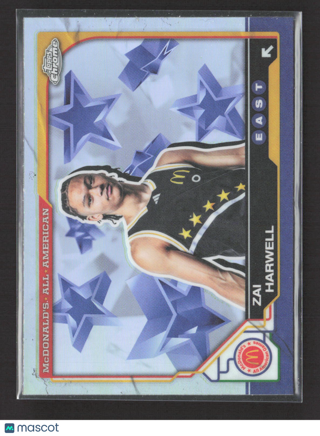 2025 Topps Chrome McDonald's All American Zai Harwell #43 Refractor