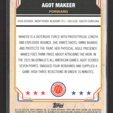 2025 Topps Chrome McDonald's All American Agot Makeer #17