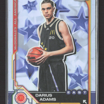 2025 Topps Chrome McDonald's All American Darius Adams #2 Refractor