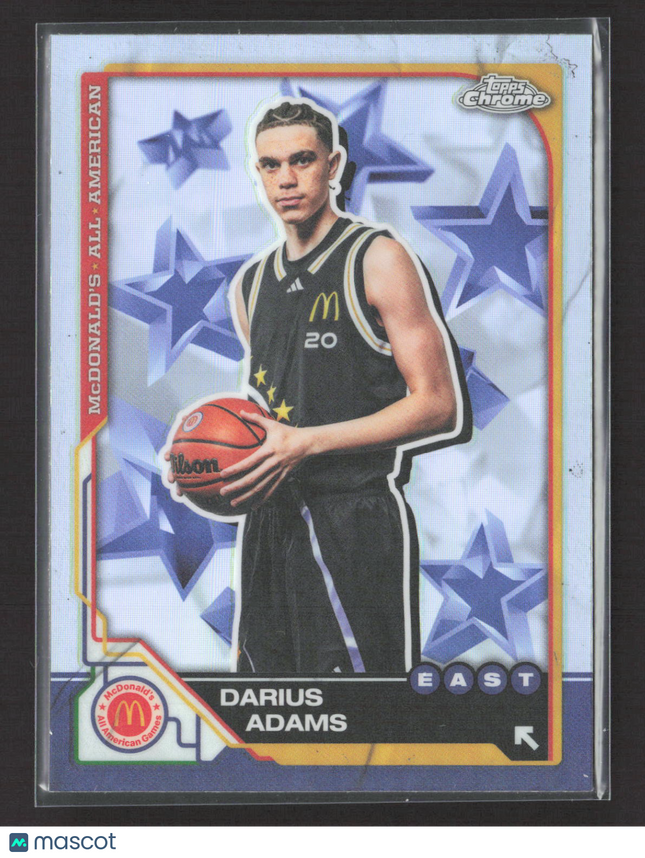 2025 Topps Chrome McDonald's All American Darius Adams #2 Refractor