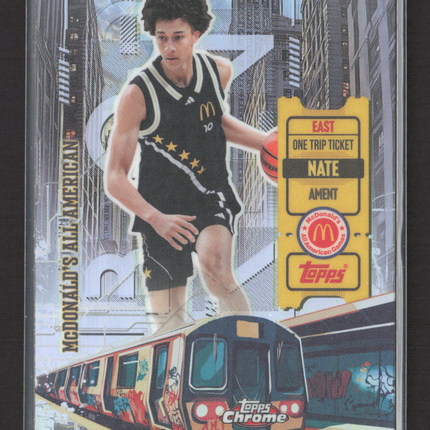 2025 Topps Chrome McDonald's One Trip Ticket Nate Ament #HR-3 Refractor