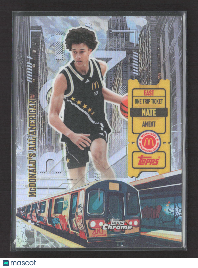 2025 Topps Chrome McDonald's One Trip Ticket Nate Ament #HR-3 Refractor