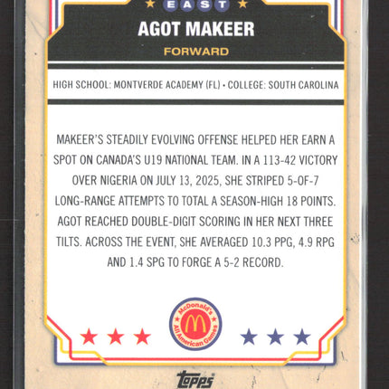 2025 Topps Chrome McDonald's All American Agot Makeer #55 Blue Stars
