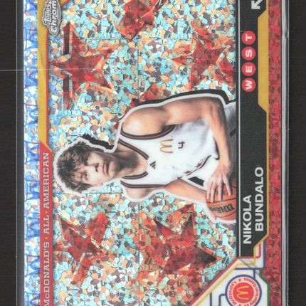 2025 Topps Chrome McDonald's All American Nikola Bundalo #52 Mcflurry refractor