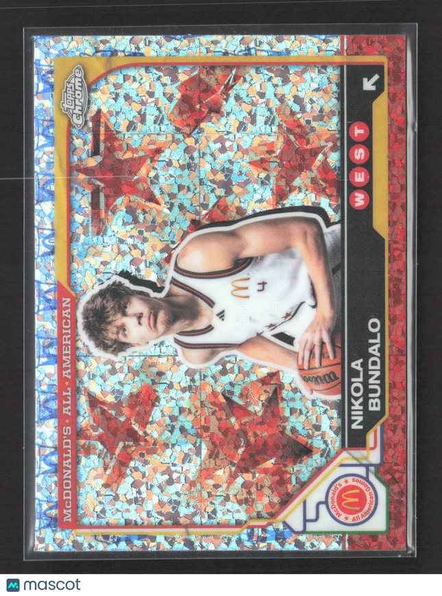 2025 Topps Chrome McDonald's All American Nikola Bundalo #52 Mcflurry refractor