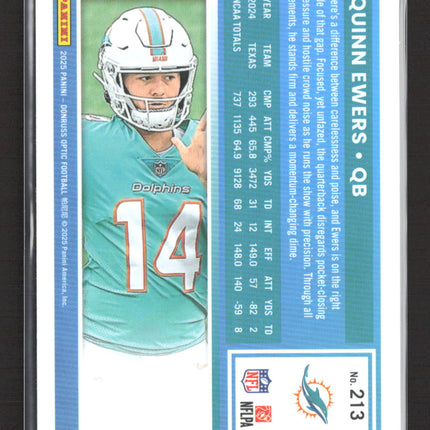 2025 Panini Donruss Optic Quinn Ewers #213