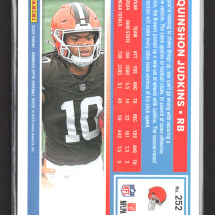 2025 Panini Donruss Optic Quinshon Judkins #252