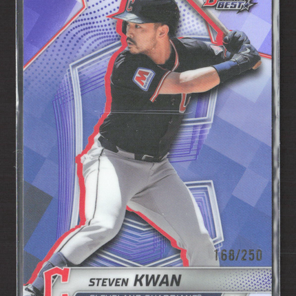 2025 Bowman's Best Steven Kwan #61 Purple Refractor 168/250