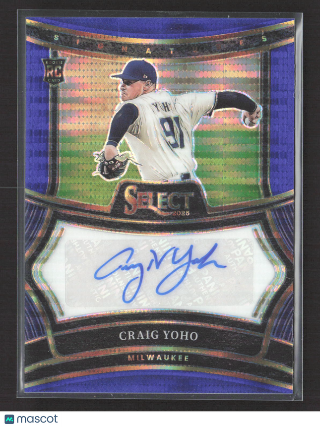 2025 Panini Select Prizm Craig Yoho #SIG-CY Purple RC