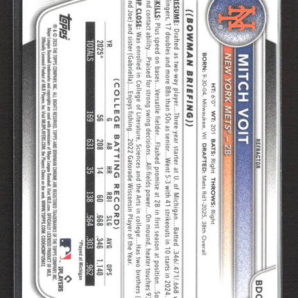2024 Bowman Chrome Mitch Voit #BDC-71 Refractor
