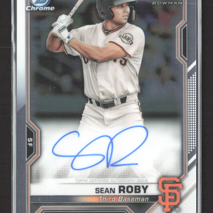 2021 Bowman Chrome Sean Roby #CPA-SRO 1st Bowman