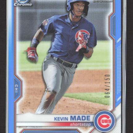 2021 Bowman Chrome Kevin Made #BCP-153 Blue Refractor 064/150