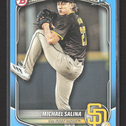 2025 Topps Bowman Michael Salina #BD-76 Sky Blue Border 1st Bowman /499