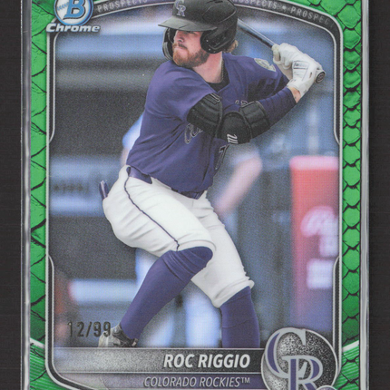 2024 Bowman Chrome Roc Riggio #BDC-19 Green Reptillian 12/99