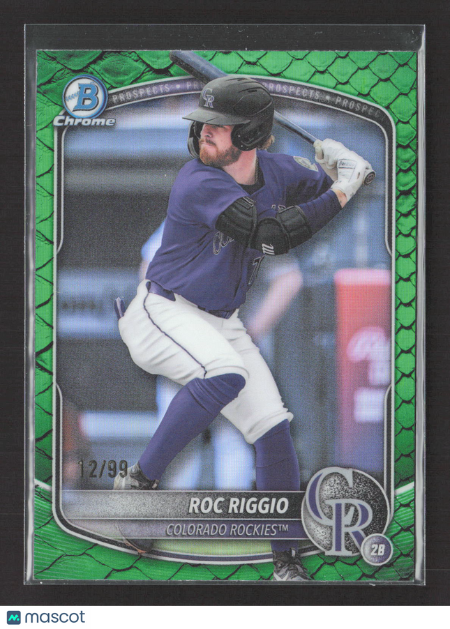 2024 Bowman Chrome Roc Riggio #BDC-19 Green Reptillian 12/99