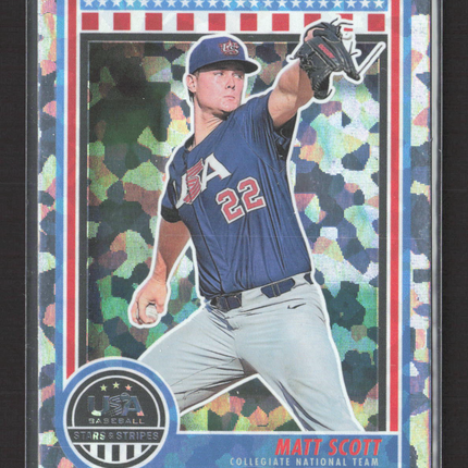 2025 Panini USA Baseball Stars & Stripes Matt Scott #78 Camo 01/25