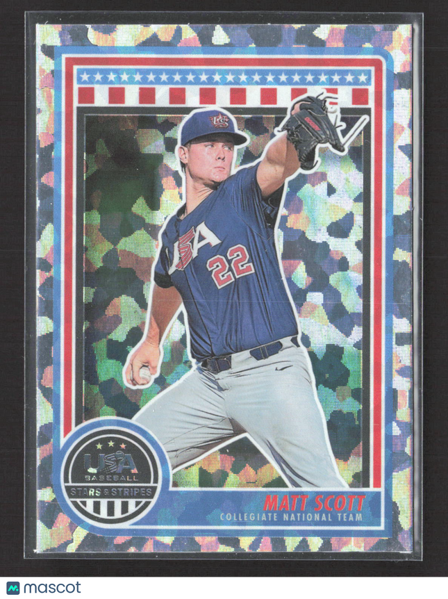 2025 Panini USA Baseball Stars & Stripes Matt Scott #78 Camo 01/25