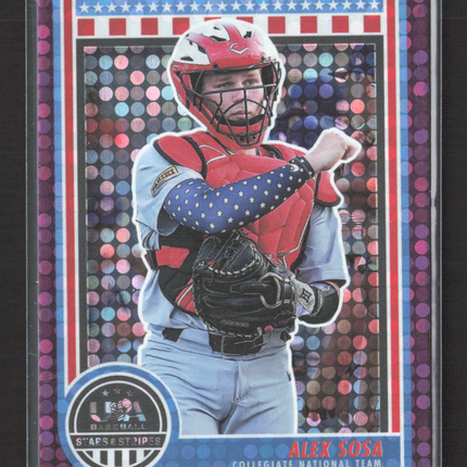 2025 Panini USA Baseball Stars & Stripes Alex Sosa #19 Purple Prizm 03/99