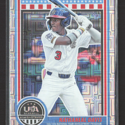 2025 Panini USA Baseball Stars & Stripes Nathaneal Davis #197 Labyrinth 31/49