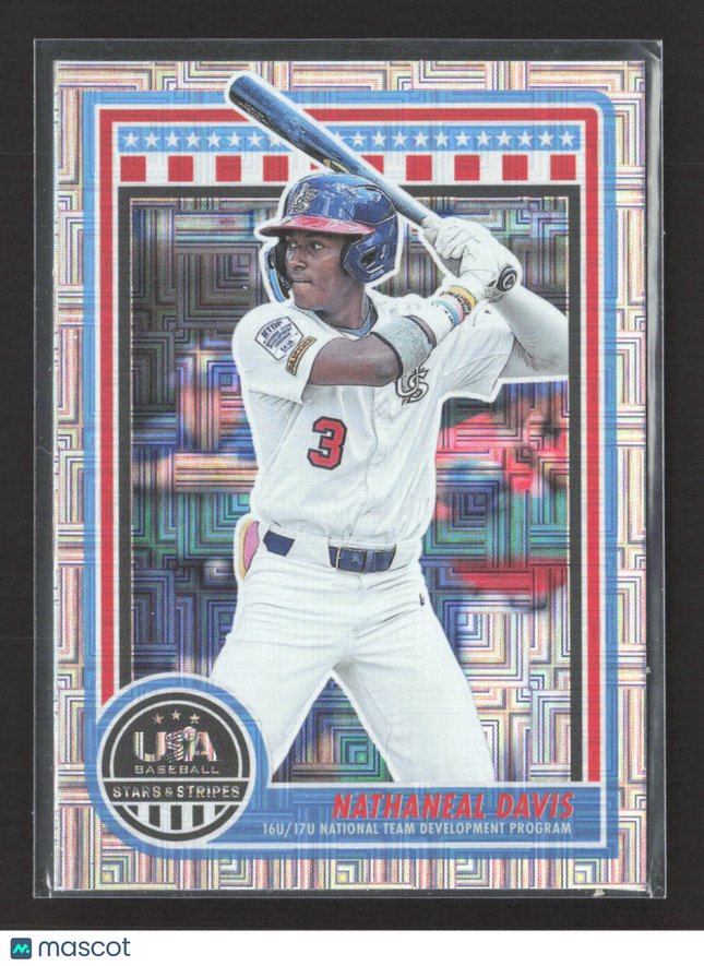 2025 Panini USA Baseball Stars & Stripes Nathaneal Davis #197 Labyrinth 31/49