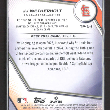 2025 Bowman's Best JJ Wetherholt #TP-14