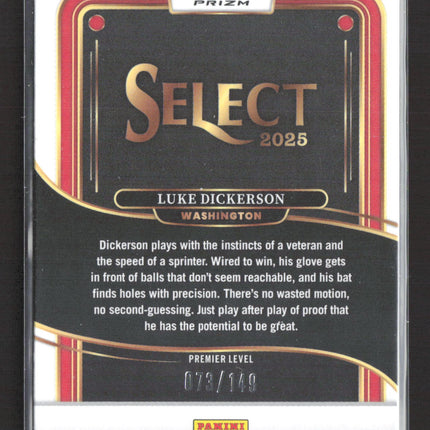 2025 Panini Select Prizm Premier Level Luke Dickerson #191 Red 073/149