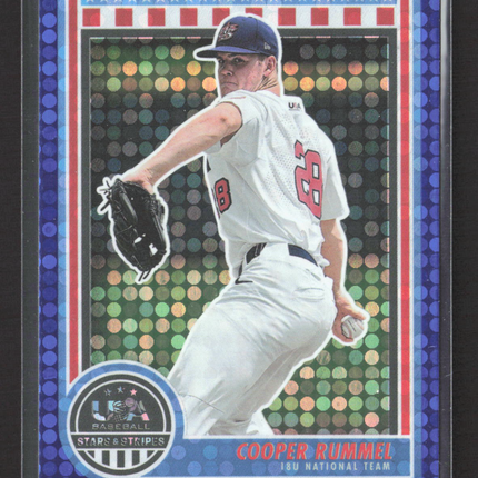 2025 Panini USA Baseball Stars & Stripes Cooper Rummel #100 Blue Prizm 015/149