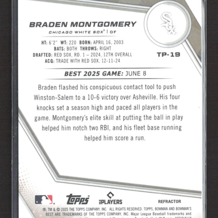 2025 Bowman's Best Braden Montgomery #TP-19 Refractor