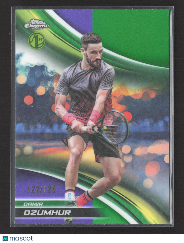 2025 Topps Chrome Tennis Damir Dzumhur #131 Green Refractor 122/125