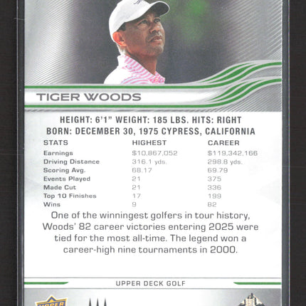 2026 Upper Deck Golf Tiger Woods #1