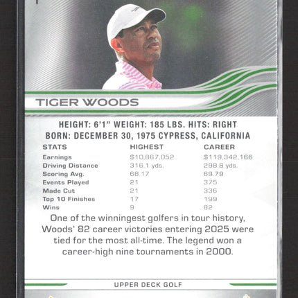 2026 Upper Deck Golf Tiger Woods #1