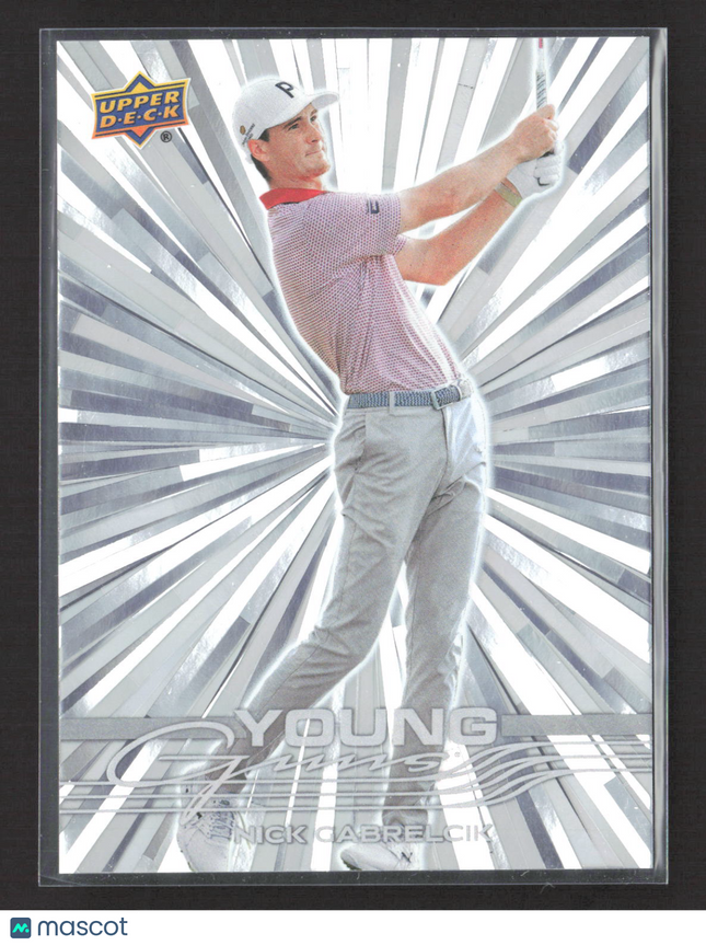 2026 Upper Deck Golf Young Guns Outburst Nick Gabrelcik #118 Silver