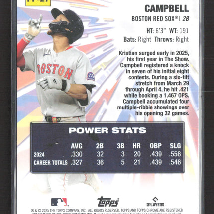 2025 Topps Chrome Power Players Kristian Campbell #PP-27 RC