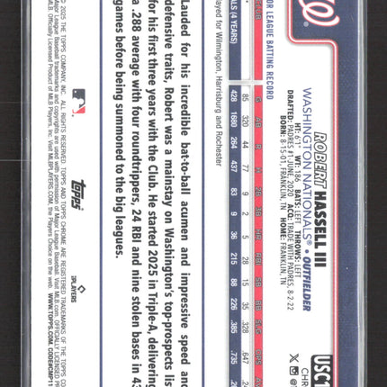 2023 Topps Chrome Robert Hassell III #USC154 RC Prism