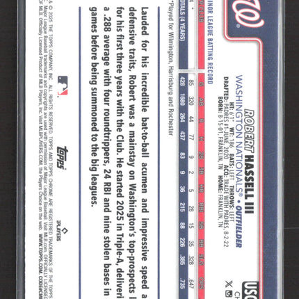 2025 Topps Chrome Update Series Robert Hassell III #USC154 Prism RC