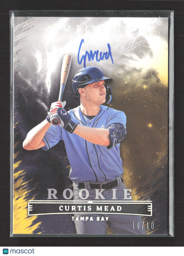 2023 Panini Chronicles Origins Baseball Curtis Mead #OPS-CE 10/10 Gold Auto