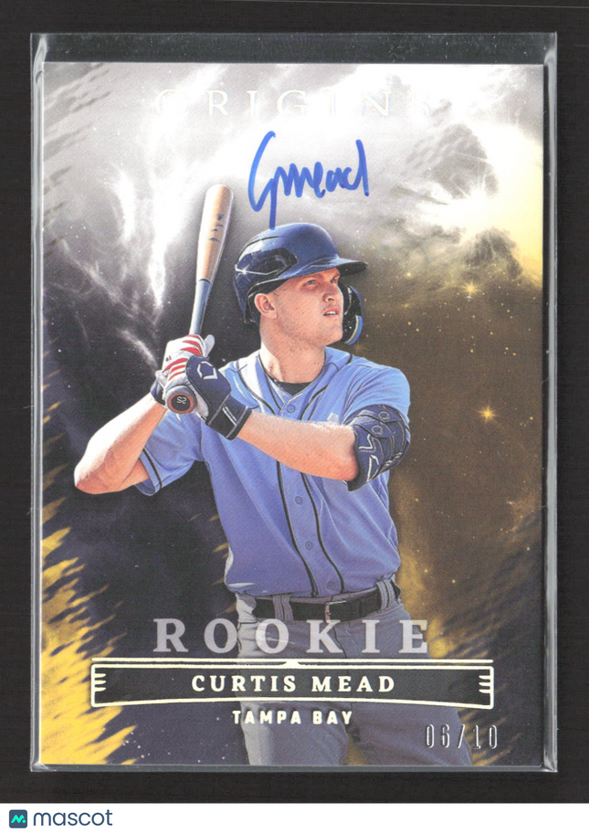 2023 Panini Chronicles Origins Baseball Curtis Mead #OPS-CE 06/10 Gold Auto