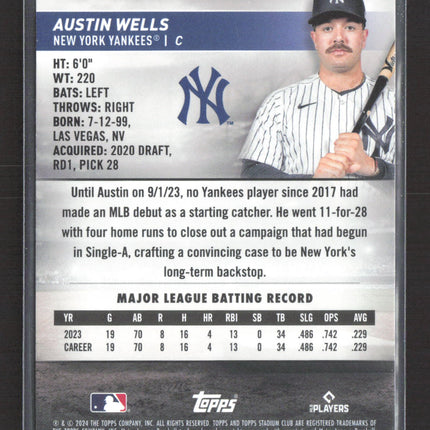 2024 Topps Stadium Club Austin Wells #216 RC