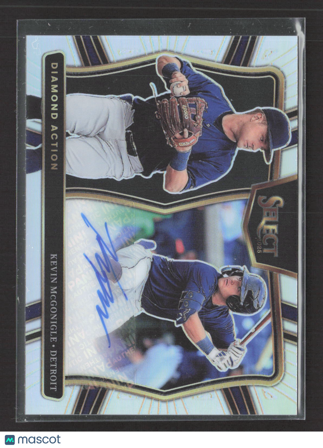 2025 Panini Select Prizm Diamond Action Kevin McGonigle #DAS-KM Silver Auto
