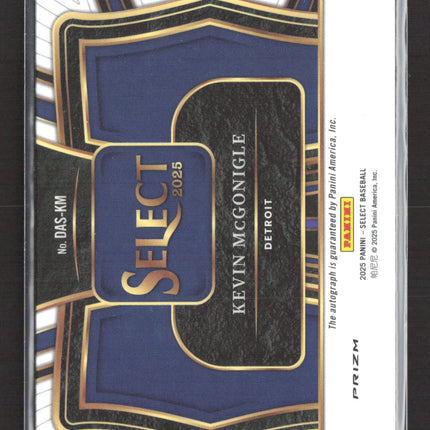 2025 Panini Select Prizm Diamond Action Kevin McGonigle #DAS-KM Silver Auto