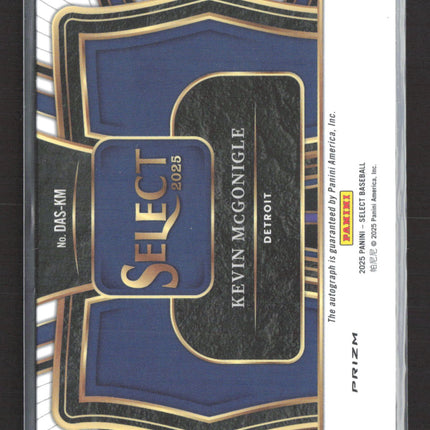2025 Panini Select Baseball Diamond Action Kevin McGonigle #DAS-KM Silver Auto