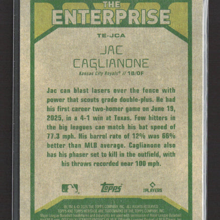 2026 Topps Heritage The Enterprise Jac Caglianone #TE-JCA