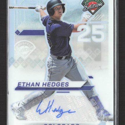2025 Panini Prizm Prospect Edition Ethan Hedges #183 Auto