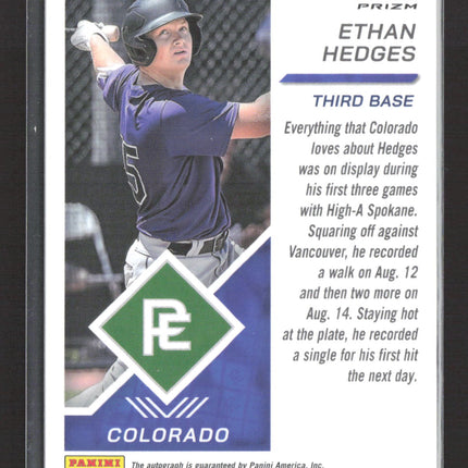 2025 Panini Prizm Prospect Edition Ethan Hedges #183 Auto