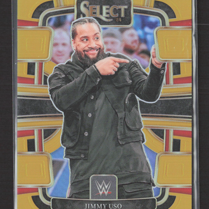 2024 Panini Select WWE Prizm Jimmy Uso #76 Gold Concourse 01/10