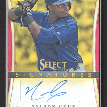 2013 Panini Select Prizm Signatures Nelson Cruz #NC Gold Auto /10