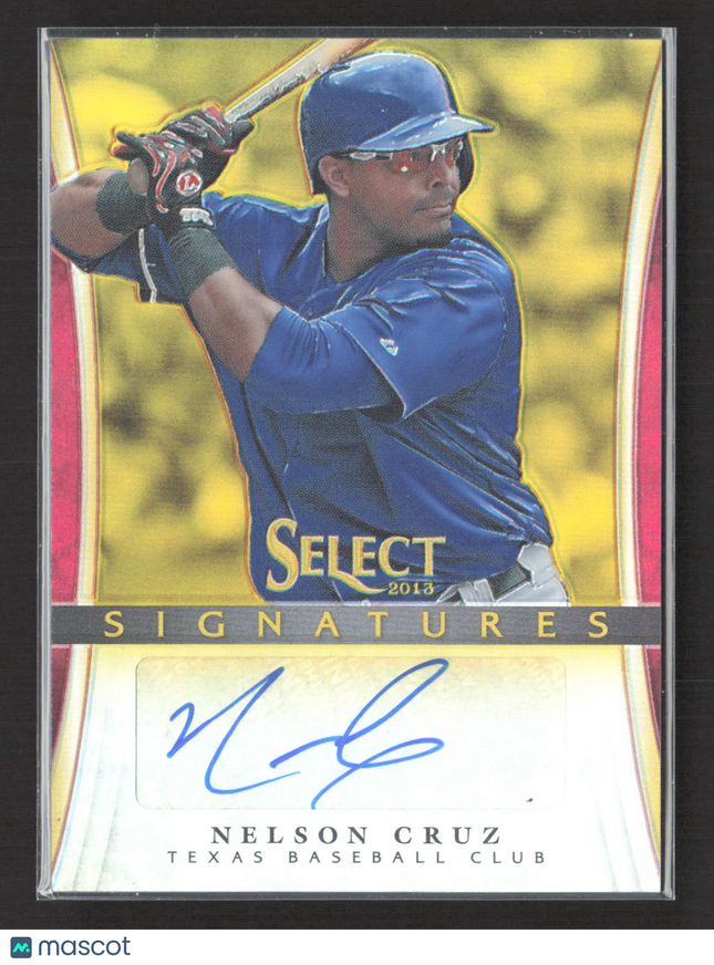 2013 Panini Select Prizm Signatures Nelson Cruz #NC Gold Auto /10