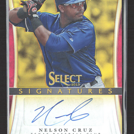 2013 Panini Select Prizm Signatures Nelson Cruz #NC Gold Auto /10