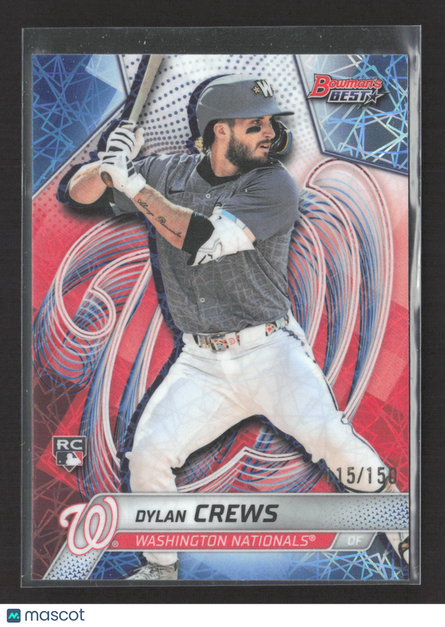2025 Topps Bowman's Best Dylan Crews #27 Refractor RC 15/150